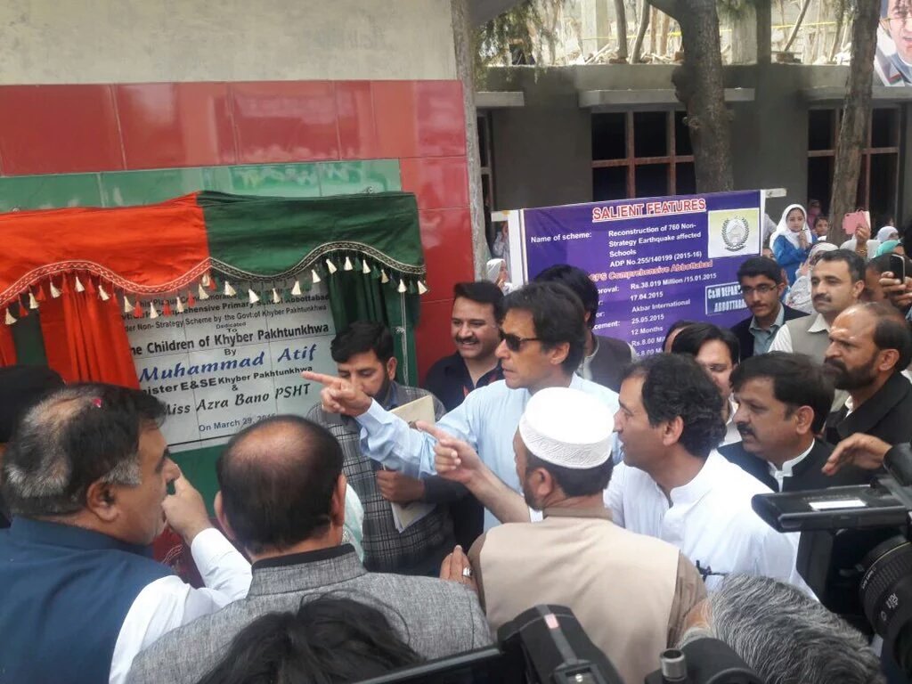 inspiringaffan's tweet photo. Chairman @ImranKhanPTI &amp; @AtifKhanpti inaugurated rebuild project of more than 700 schools. 
#YouIgnoredWeRebuild https://t.co/2GmRmBHhuK