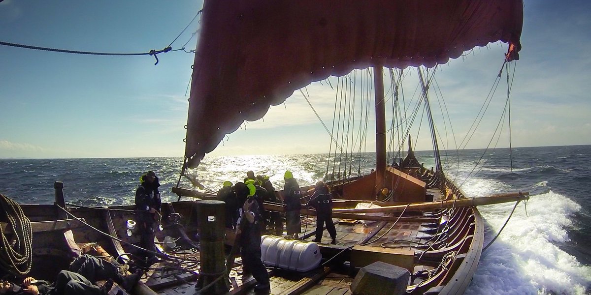 visitnorway's tweet photo. A daring crew prepares to cross the Atlantic – in a Viking ship https://t.co/BzpCg5x1BY. 📷 Draken Expedition America https://t.co/KJpneGbVDv