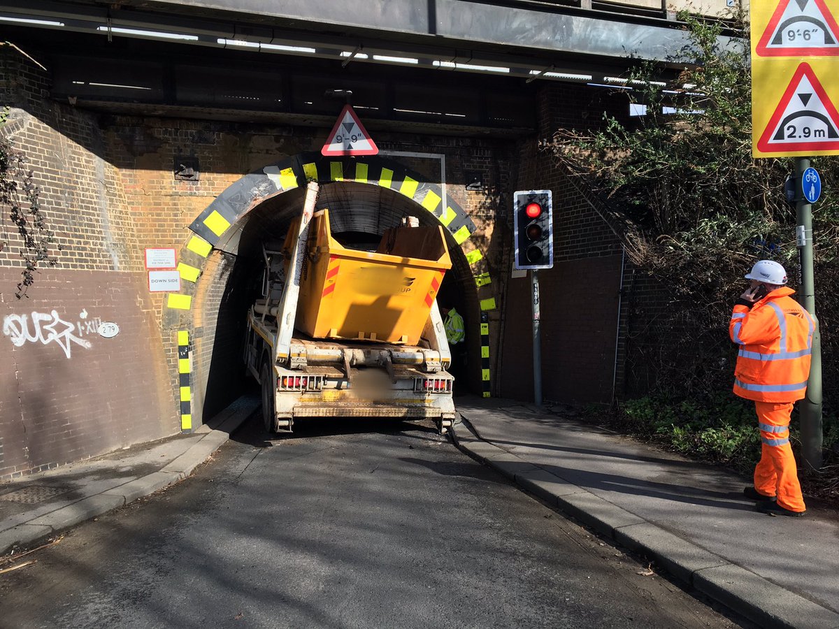 Oyster Lane #Byfleet currently CLOSED due to a slight obstruction.  Recovery towards and <a href="/networkrail/">Network Rail</a> on scene.