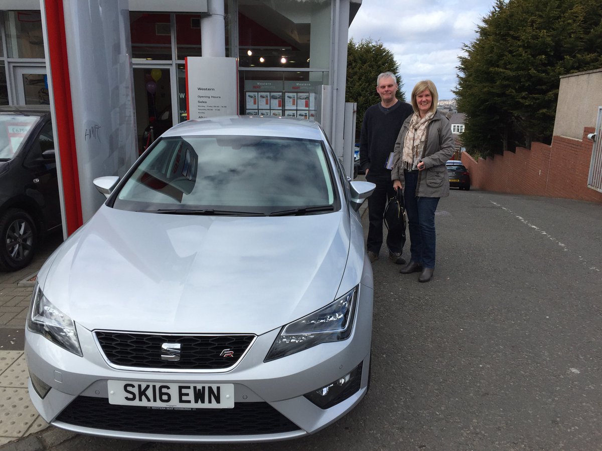 WesternSEAT's tweet photo. Mr &amp; Mrs Neal were delighted with their new SEAT Leon FR from Pete! Many thanks guys, Happy Motoring! #SEAT #NewCar https://t.co/gyYSuDxGXQ