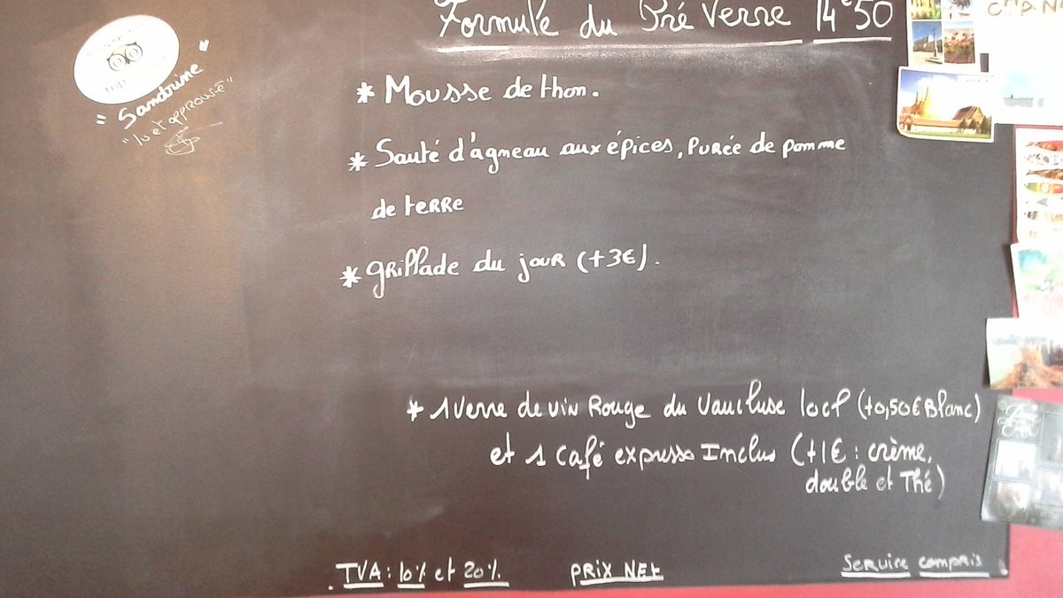 LePrVerre's tweet photo. Formule midi du Pré Verre à 14,50 € N'hésitez pas à reserver votre table au 0143545947 ou sur internet. Bon appetit! https://t.co/12WvFpeBRY