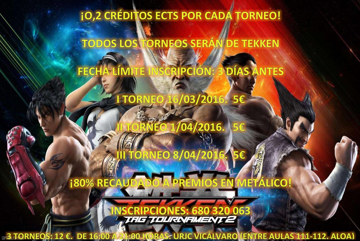 Si  te llevas 0,2 créditos por jugar a Tekken se dice <a href="/RiseUp_Asoc/">RiseUp Asociación</a> <a href="/unioncampus/">UNION</a> <a href="/PLCulturaURJC/">PorlaCulturaURJC</a> @InfoURJC