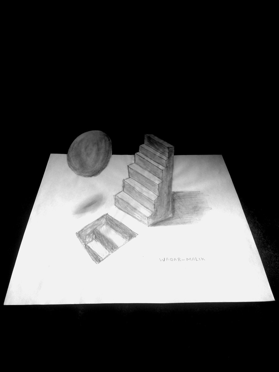 artistvakar's tweet photo. #Sketch by me of #Stairs and a #Flyingorb... Go to my facebook page by https://t.co/7XzueHITfX and please support me https://t.co/69UOWwQbPm
