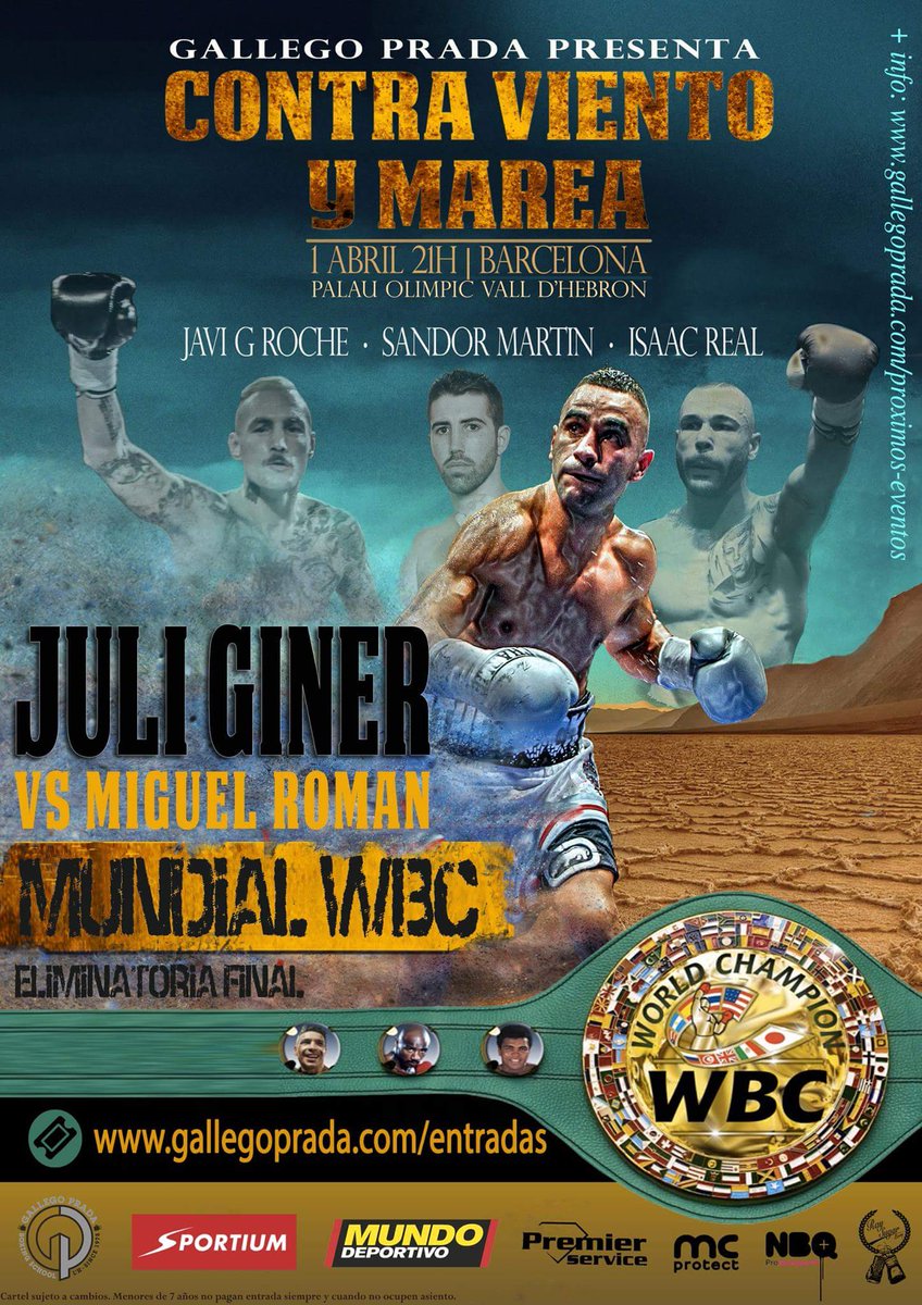 Nbqcompany's tweet photo. Este próximo 1 de Abril #nbqcompany presente en la velada organizada por Gallego Prada en la eliminatoria mundial. https://t.co/Gku3Uhjw2D