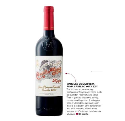 MMDUK's tweet photo. Castillo Ygay 2007 awarded 98 Points by @JamesSuckling! @MarquesMurrieta @RiojaWine_UK #MMDis30 https://t.co/SquR5mFyqs