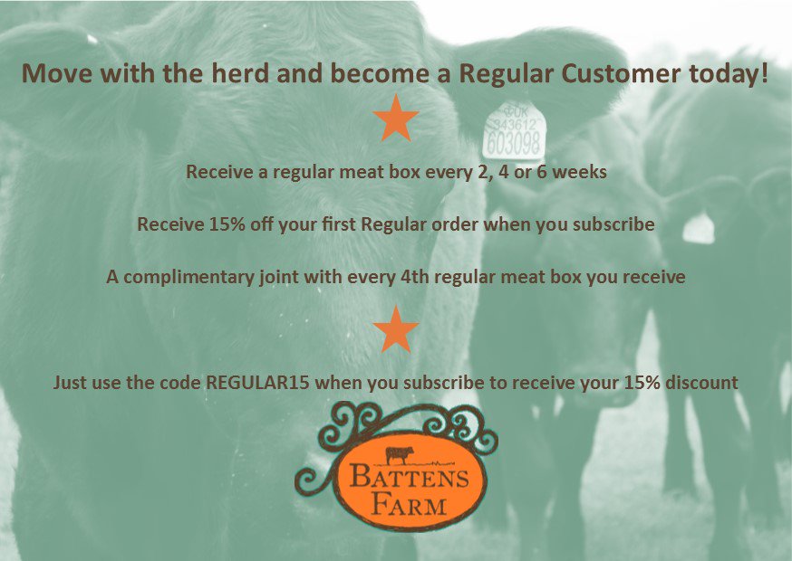 battensfarm's tweet image. Love our #meatboxes - then why not sign up as a regular customer today and receive 15% off your first regular box!