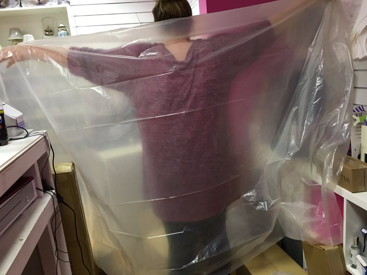 forgetmegifts's tweet photo. So never send @daniella_astill to buy binbags! @VillageCandle boxes everywhere now we have plastic sheets hahaha https://t.co/66h0I6peMG