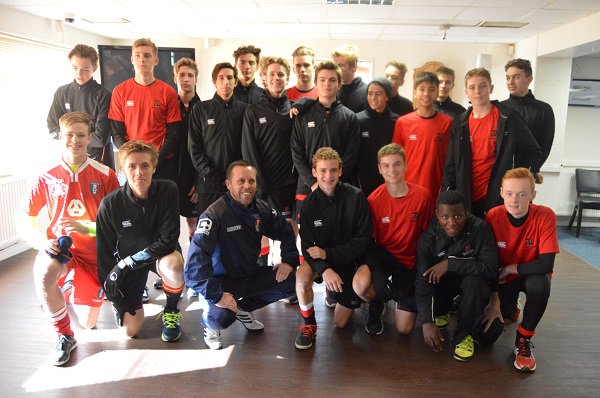 AFCBCommunity's tweet photo. TOUR - Great Q&amp;A and coaching session with @_RBeardsmore this morning before @GTFCFootball head off to watch England https://t.co/EuJDC22IZP