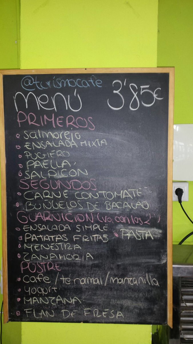turismocafe's tweet photo. Menú del día 29 de marzo por sólo 3,85€ https://t.co/dJi920zkkX