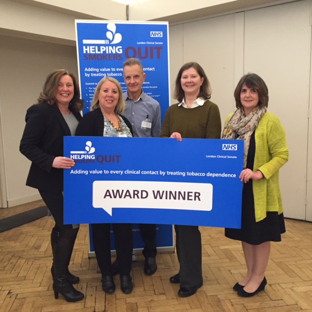 Well done to <a href="/lbbdstopsmoking/">Jenny Houlihan</a> <a href="/BHR_hospitals/">Do not use - follow @BHRUT_NHS</a> &amp; <a href="/NELFT/">North East London NHS Foundation Trust (NELFT)</a> for winning helping smokers quit award tinyurl.com/hoxpjss