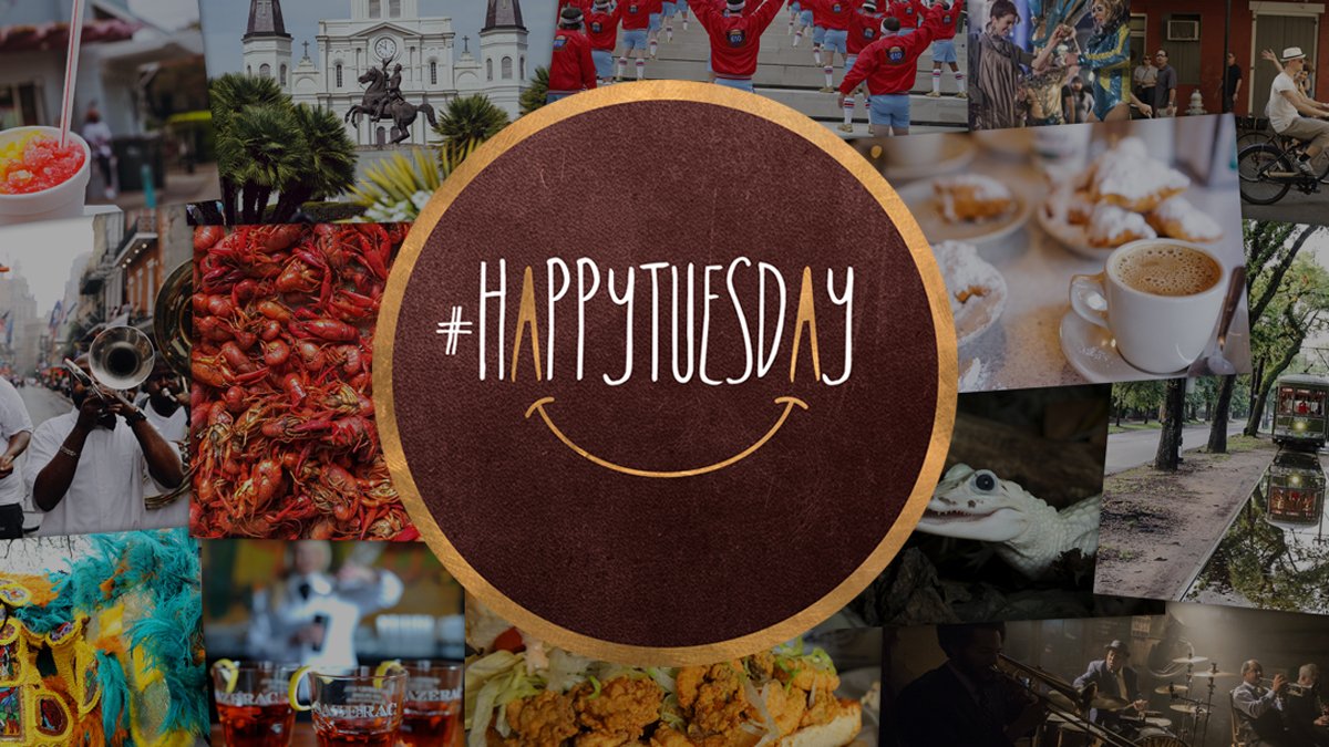 VisitNewOrleans's tweet photo. We're out to change the internet's opinion of the worst day of the week. #HappyTuesday https://t.co/VXfXEIxqzL https://t.co/8LKTChl0ox