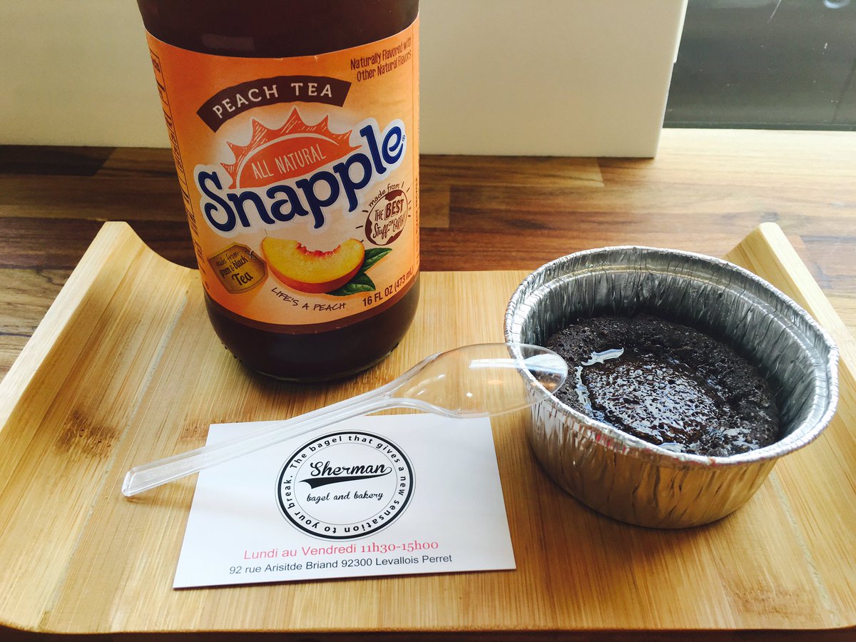 ShermanBagel's tweet photo. #shermanbagel #fondantchoco #pornfood #snapple #jaifaim #gourmandise https://t.co/du4ZUtUqgh