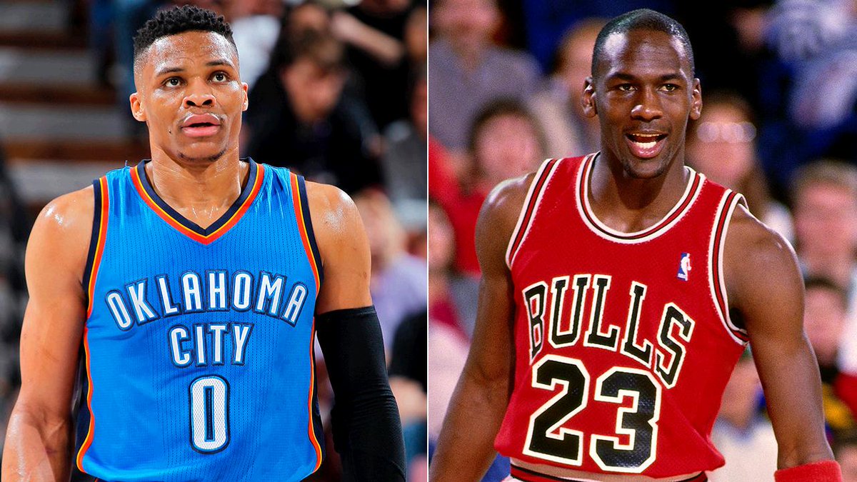 NBAcom's tweet photo. Russell Westbrook records 16th triple-double of 2015-16, passes MJ for T-2nd most in a season over last 30 years https://t.co/GjTPPsATEo