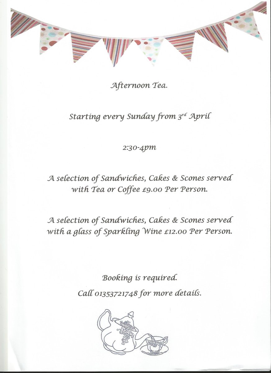 The_Brook_Soham's tweet image. This week,
Sunday Carvery available from 12-2pm
Sunday Carvery &amp;amp;Country/60's Singer 12- 5pm
Afternoon teas 2:30-4pm