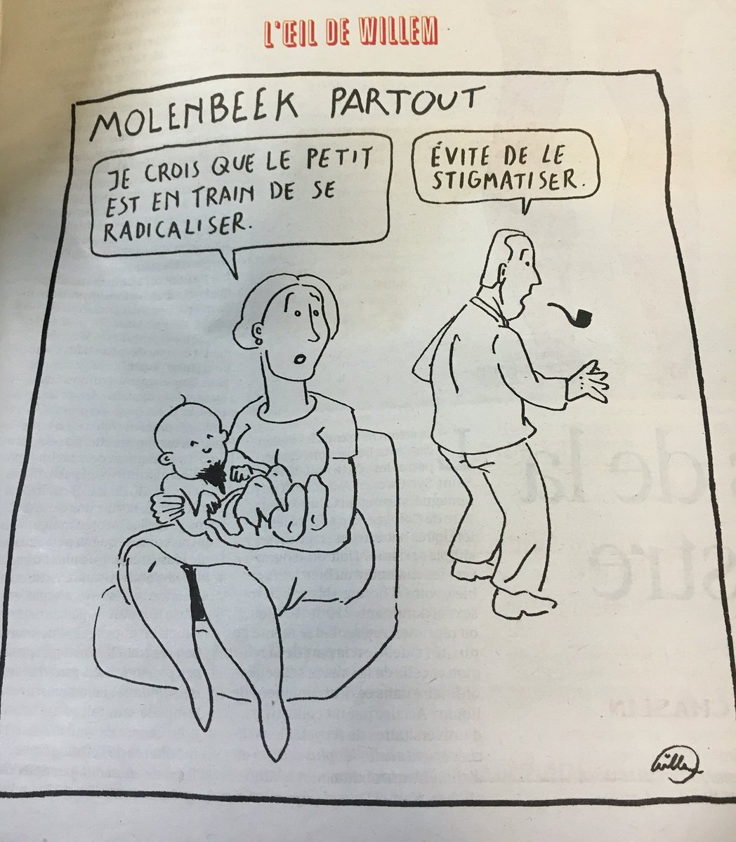 AnaVecrin's tweet photo. Dessin génial de Willem dans @Libe du jour #Molenbeek #radicalisation #islamophobie https://t.co/ExrYtzVlKb