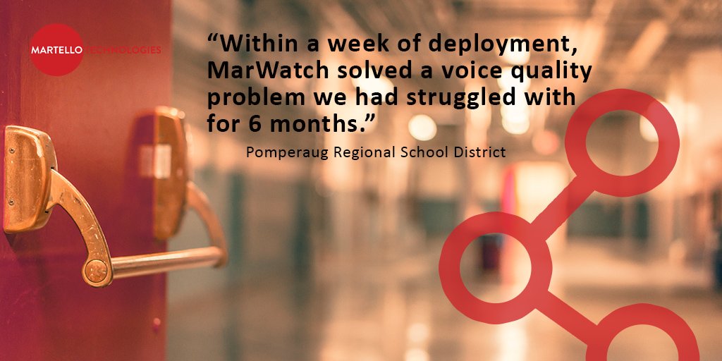 MartelloTech's tweet photo. Plagued by voice quality issues, Pomperaug Schools turned to #MarWatch: https://t.co/HWyQPSyb8m #Mitel https://t.co/fOMs8hQIM6