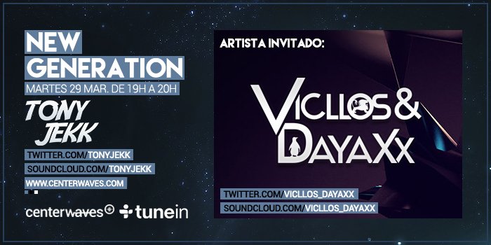 ¡Continuamos hasta las 20:00h con el guest mix de nuestros amigos <a href="/Vicllos_DayaXx/">Vicllos & DayaXx</a>! centerwaves.com