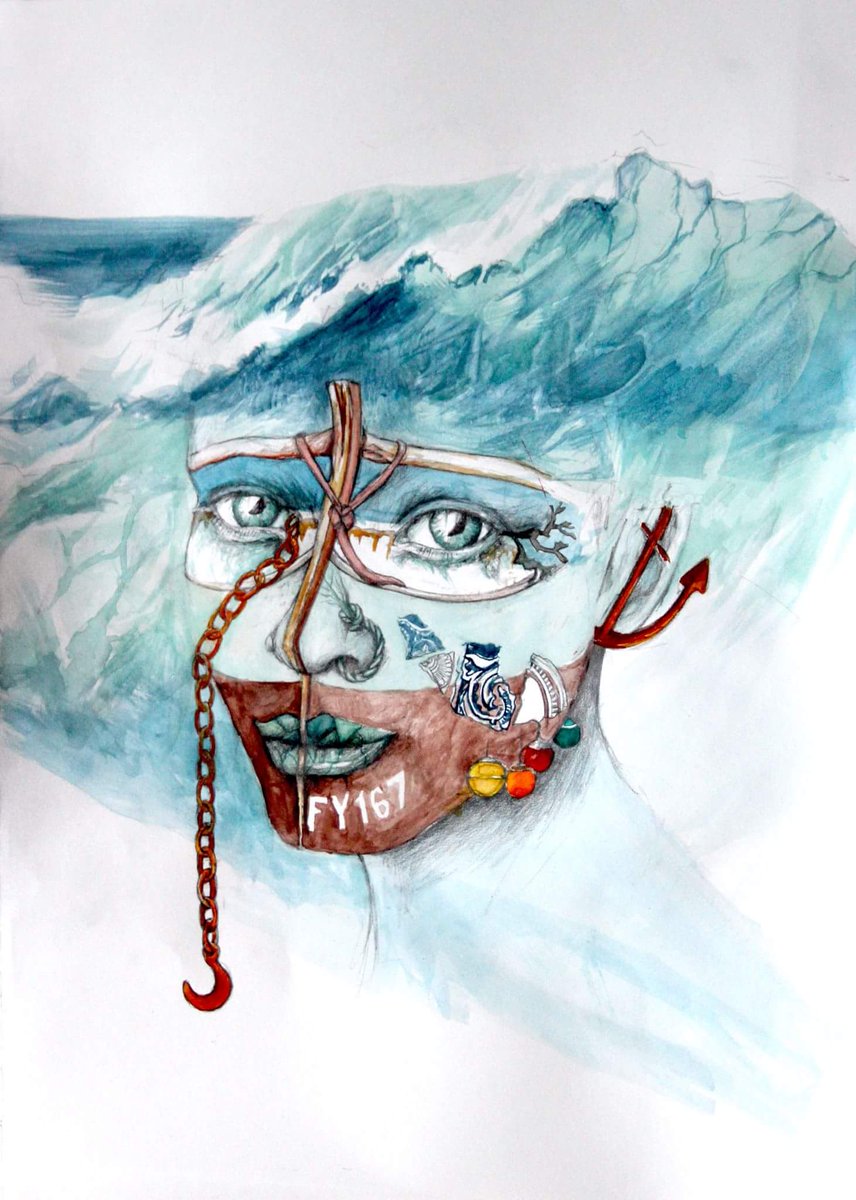NatCraftArt's tweet photo. 'Nautica' #todayipainted #watercolour #ocean https://t.co/XyerySZCRV