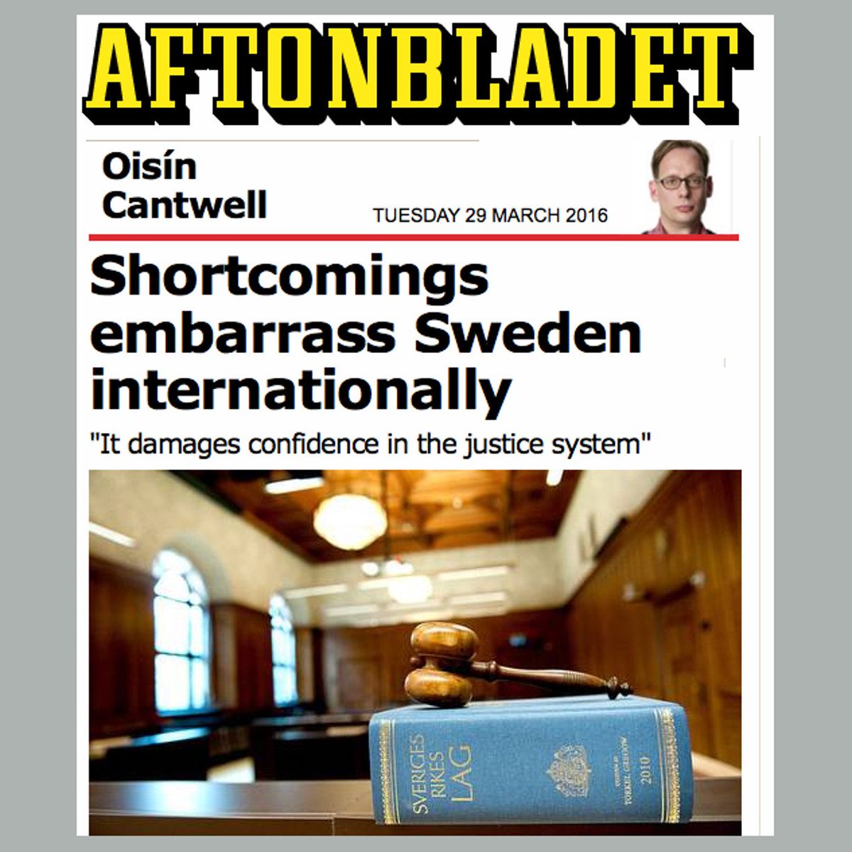 ProfessorsBlogg's tweet photo. .@Oisincantwell writes in @Aftonbladet on Swedish politically appointed #judges
More: https://t.co/ywayax84cP #Svpol https://t.co/DC0DimfN03