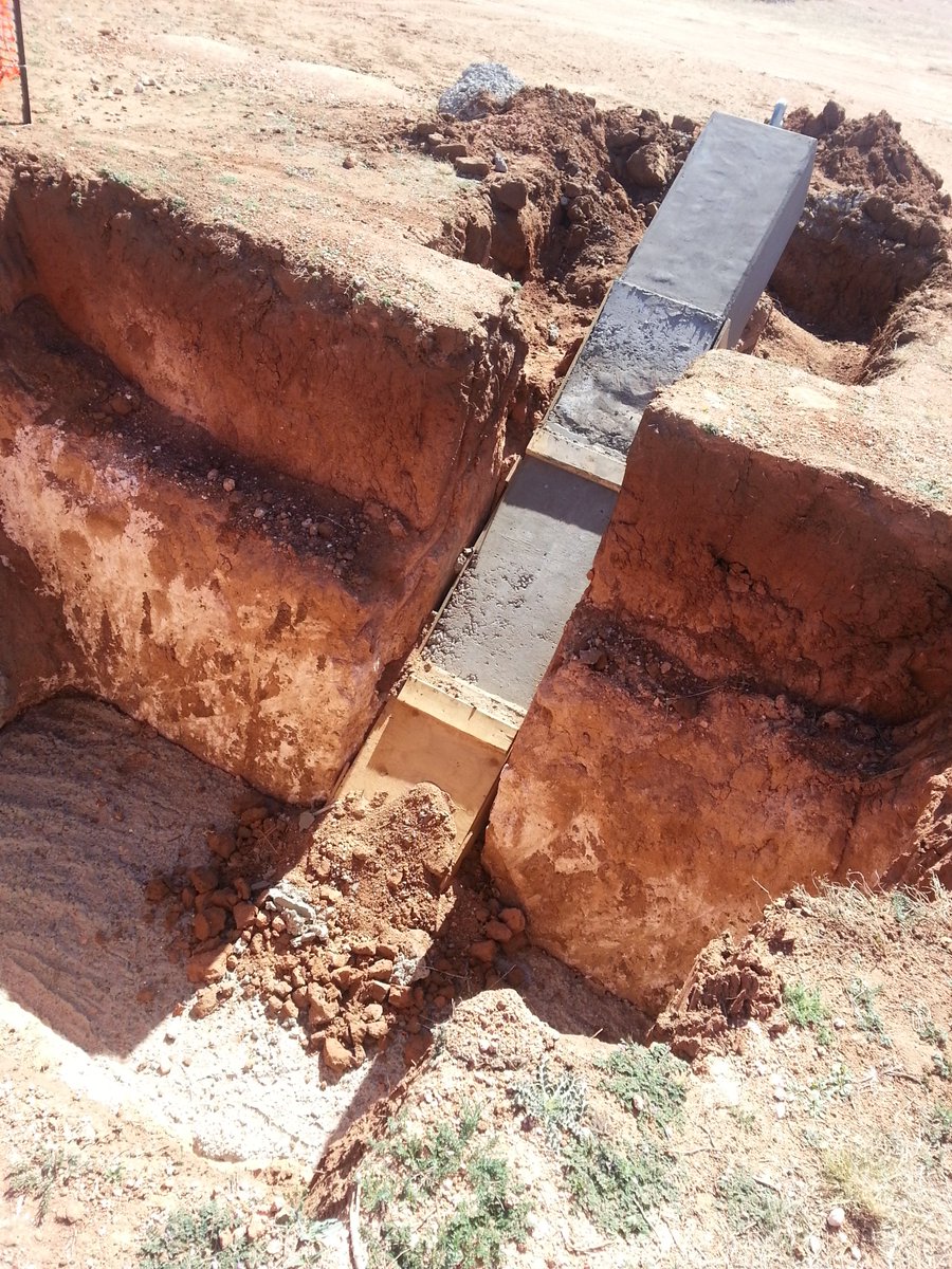 DivineWeather's tweet photo. #KCBD #Tower Update: Guy-wire anchor installations, two pics during, one after completion. #GuyWire #Lubbock https://t.co/ogQ73UDPuW