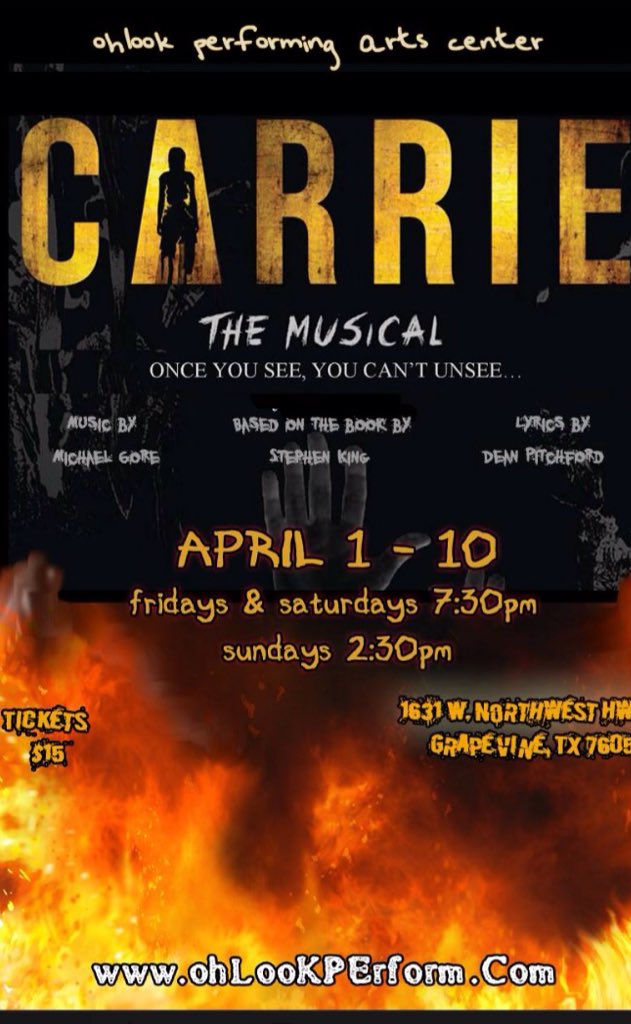 gimmiemmy's tweet photo. come see Carrie at Ohlook this weekend and next weekend!! 🔥🔥 it's going to be a great show! Don't miss it https://t.co/IH2X6k9cx5