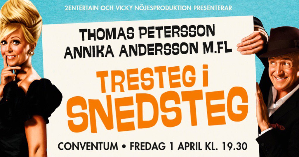 conventum's tweet photo. På vår Facebook kan du vinna biljetter till Tresteg i Snedsteg 👍 Biljetter finns också på https://t.co/DKg2jvJHoR! https://t.co/hFKnEqF93Y