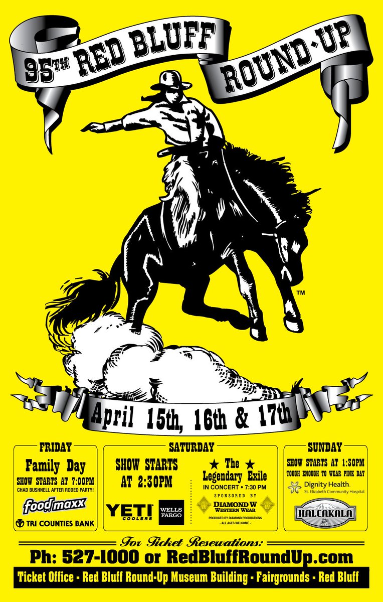 RedBluffRoundUp's tweet image. Who's coming to the #RedBluffRoundup??? April 15-16-17 -- @RedbluffChamber