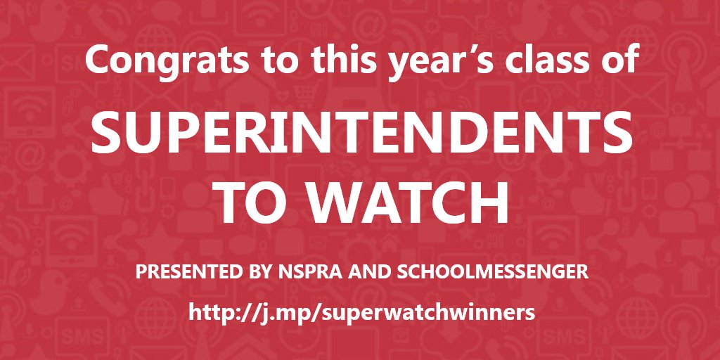 Proud to support <a href="/NSPRA/">NSPRA</a> and their recognition of rising superintendents! j.mp/superwatchwinn… #suptchat #edchat