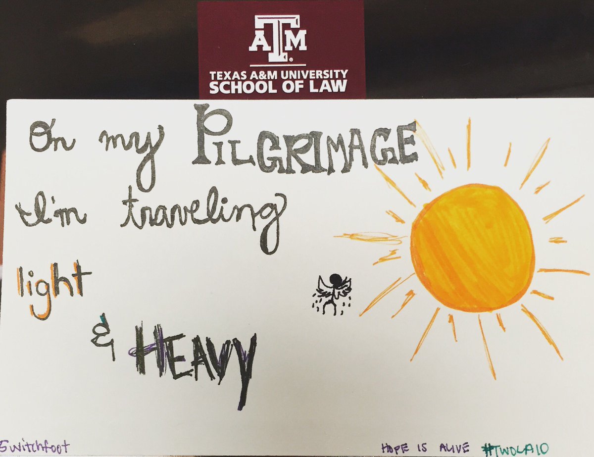 KDhawkins_dance's tweet photo. Grateful for this song in my law school struggle today. You are important #LightandHeavy #TWLOHA10 #seeyoutomorrow https://t.co/4LfwsWqu6T