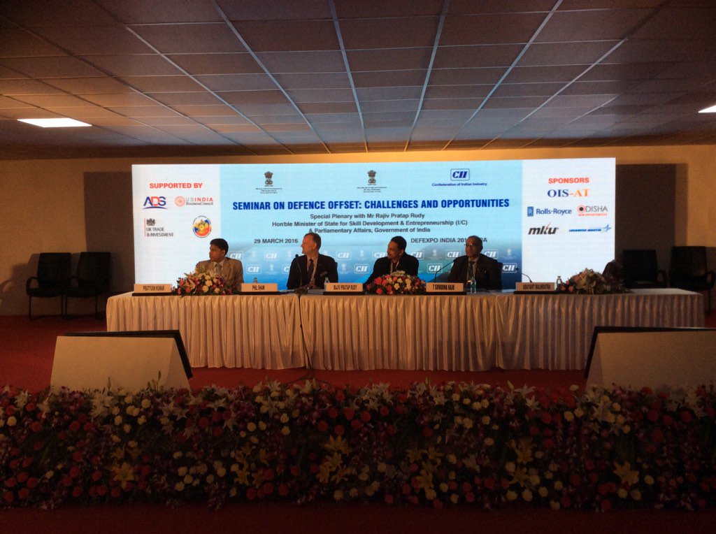 RajivPratapRudy's tweet photo. Attending seminar on Defence Offset- Challenges and Opportunities, Defence Expo at GOA today. https://t.co/FnUKUk0Xiz