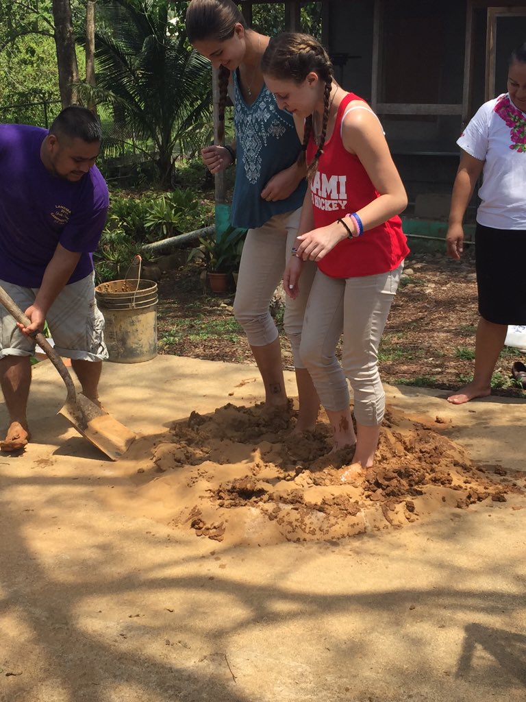HBBelize's tweet photo. Making clay at the Women's Coop in San Antonio! #fancyfootwork https://t.co/47WFCQOEBk