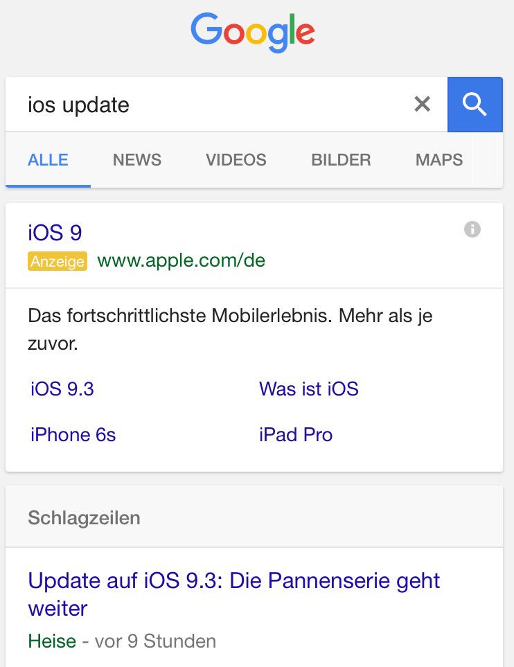 ALL_RIGHT_MEDIA's tweet image. Wer so ein Marketing-Team hat, braucht keine Feinde mehr ;-) #ios93 #iphone #linkfail