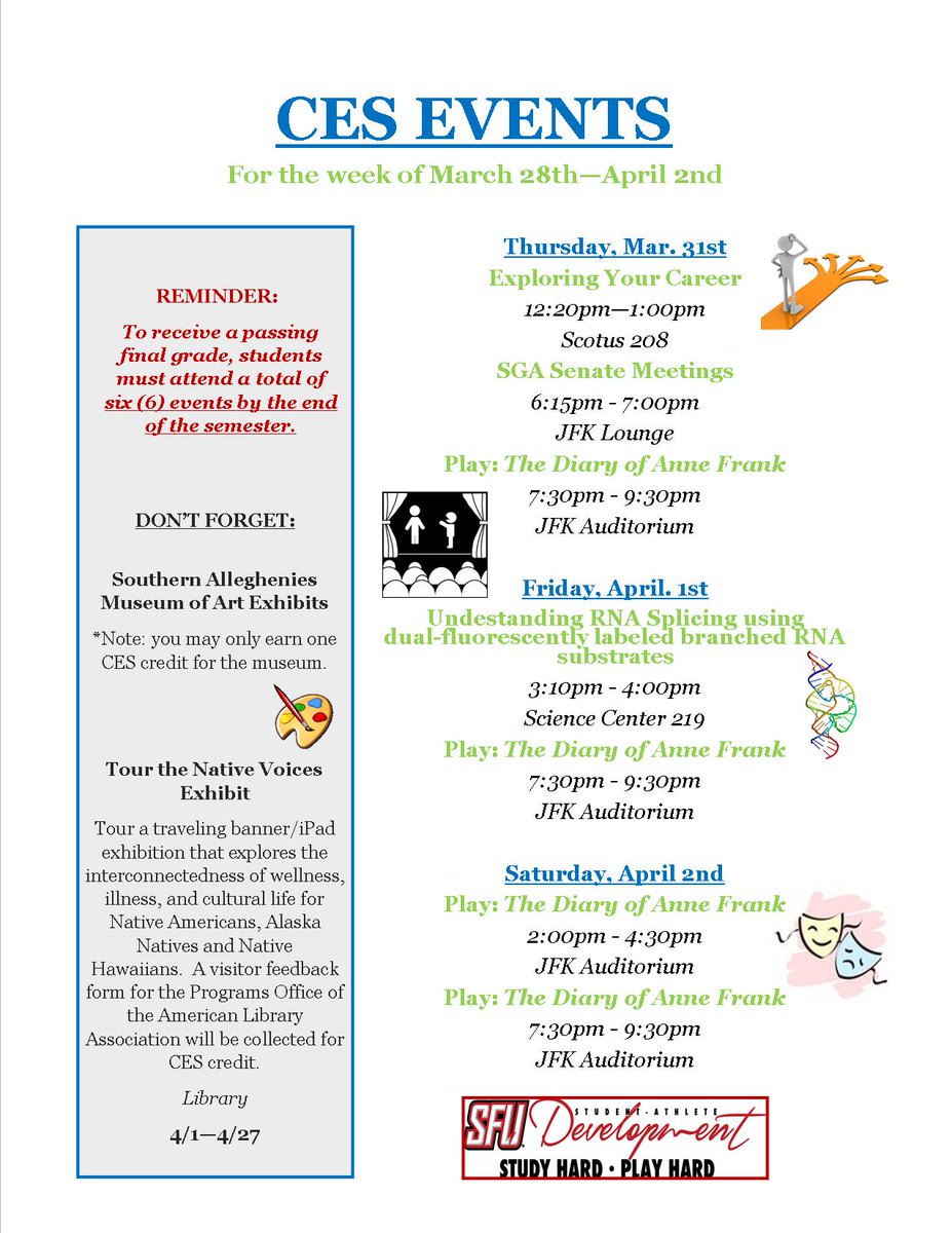 SFU_SADAS_FLI's tweet photo. CES Events for this week! #CORE104 #shortweek #need6eventstopass #4.5weeksleft https://t.co/D7vO4JBJFS