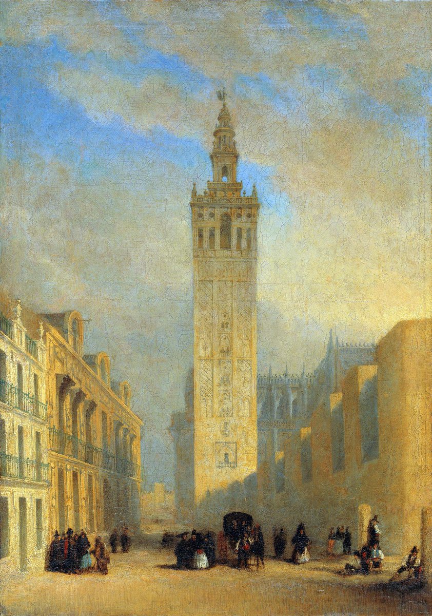 SevillaInsolita's tweet photo. "La Giralda vista desde la calle Placentines" (1836), de José Domínguez Bécquer. https://t.co/Q5uMlsjuiR