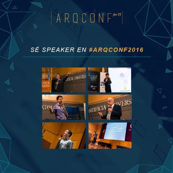 #CALL4PAPERS #ARQCONF2016 envianos tu propuesta a través de goo.gl/forms/o8BwMr37… tenes tiempo hasta el 15/04.