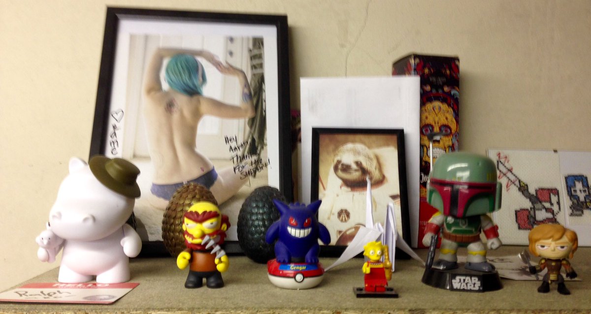 WithoutReasonUK's tweet image. Our shelf is all growing with gifts from you wonderful lot, and some of own nerditys 😄 #awesome #nerd #stuff