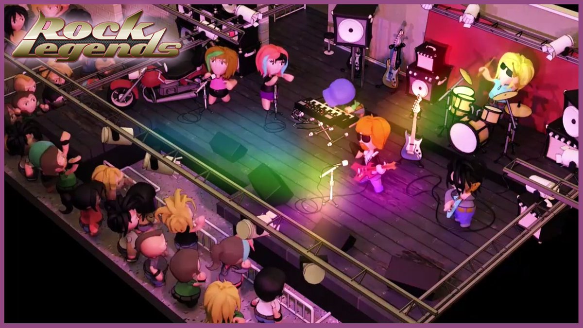 rocklegendsgame's tweet photo. The band on stage! @rocklegendsgame #indiedev #gamedev #screenshotsaturday #music #tycoon #simulation #concert #band https://t.co/f4Rm6W4tDa