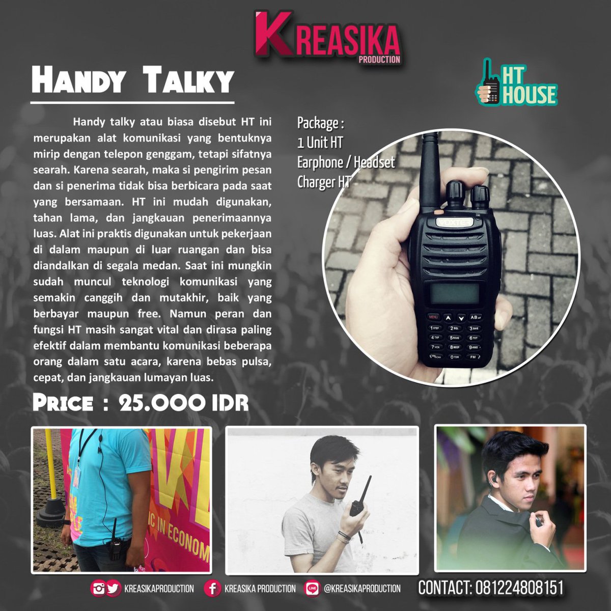 Sewa Handy Talkie Murah sebandung, cuma 25rb #sewaht