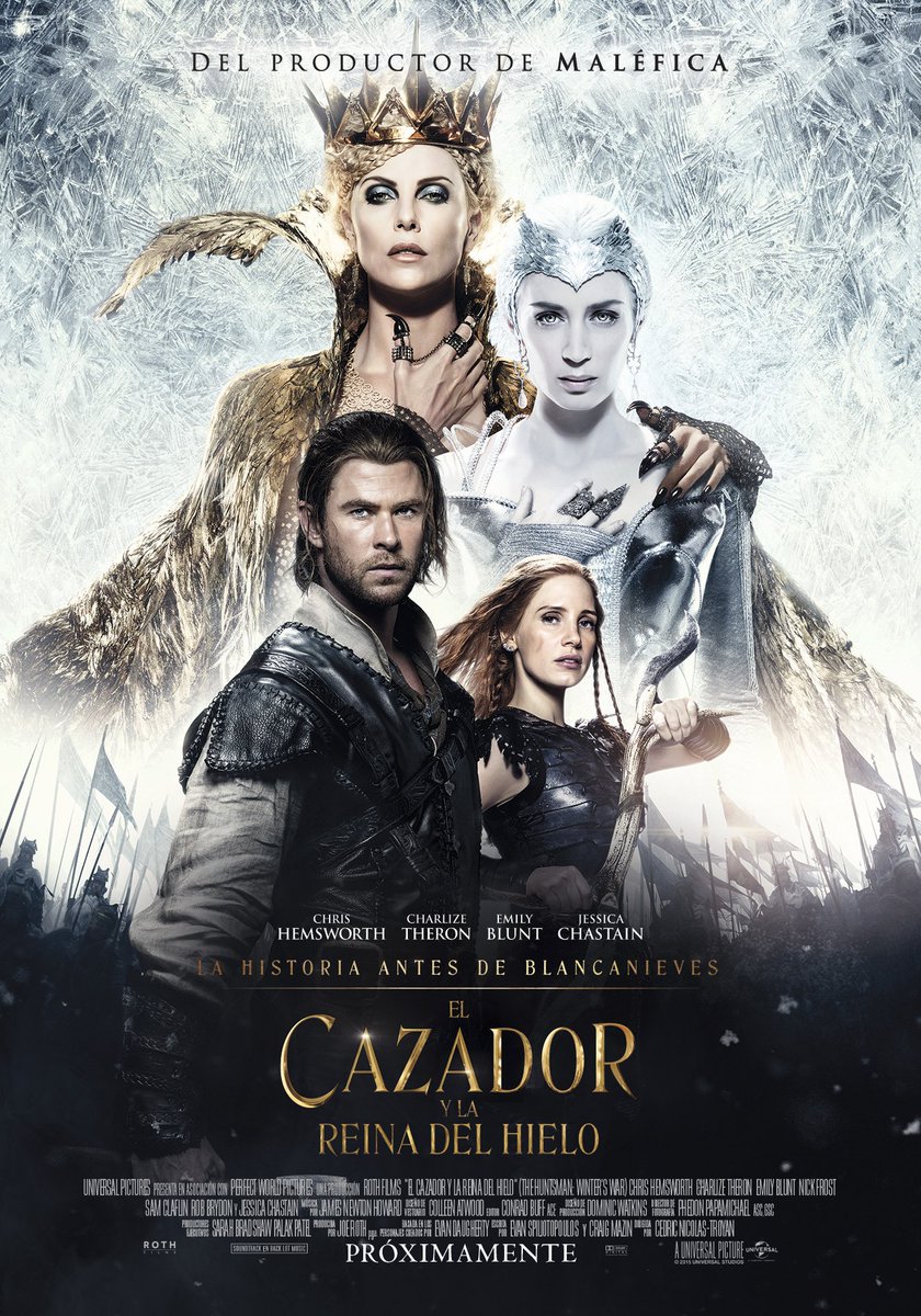 AndesFilmsCL's tweet photo. Verás mucho más que un cuento de hadas. #ElCazadorYLaReinaDelHielo, estreno en cines 21 de abril. https://t.co/aPTFubmPV1