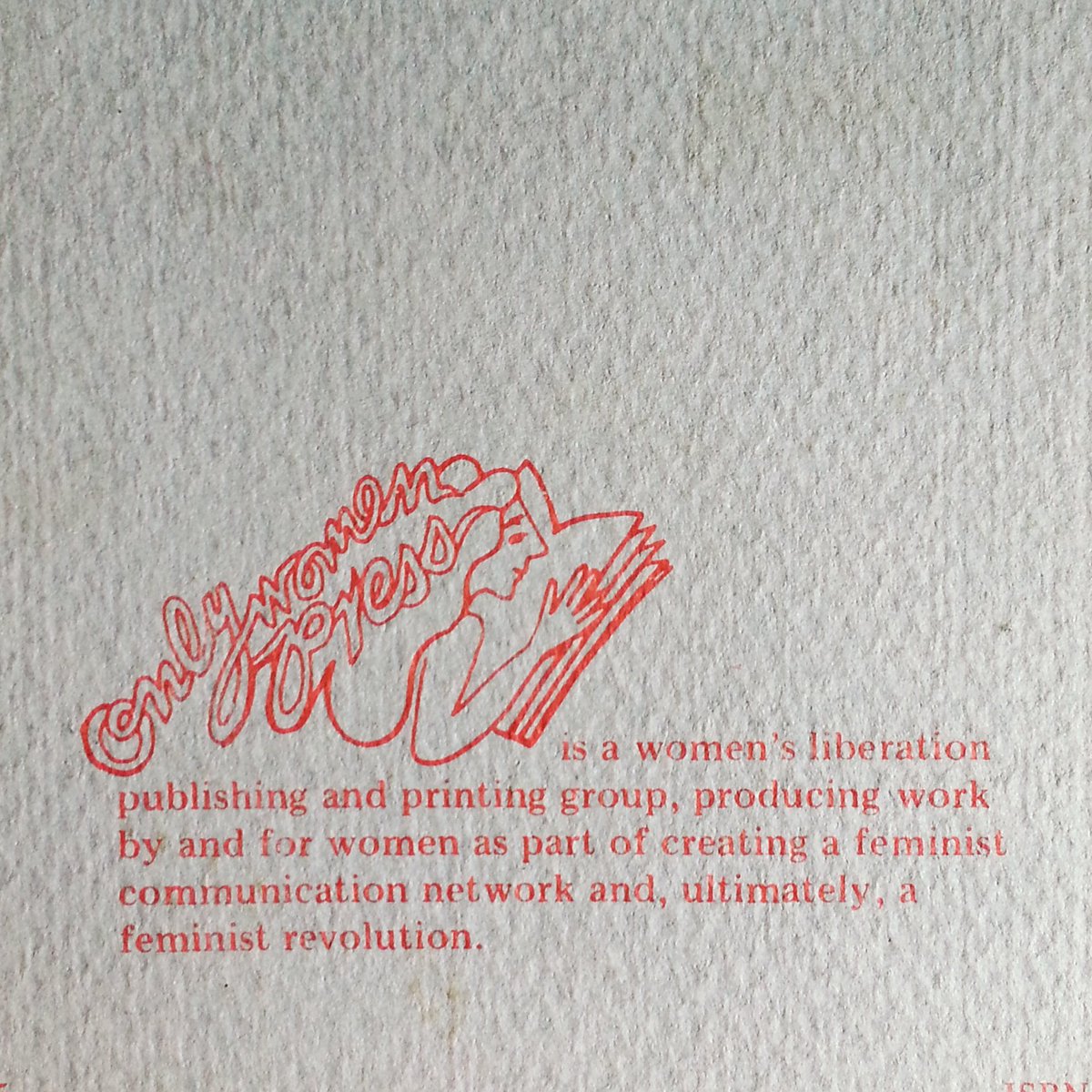 acallarperra's tweet photo. Onlywomen Press. Editorial londinense de los 70-80. #feminismos https://t.co/m3xDBhTmuH