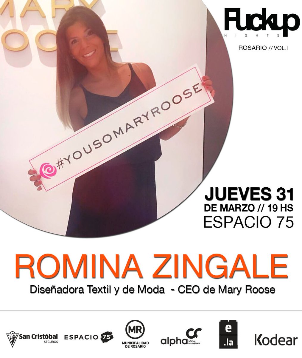 FUNightsRosario's tweet photo. ORADORES #FUNRosario → @RominaZingale contará la historia de @MaryRooseshoes. El jueves a las 19hs en @Espacio75 https://t.co/FUwfJ03Ed6
