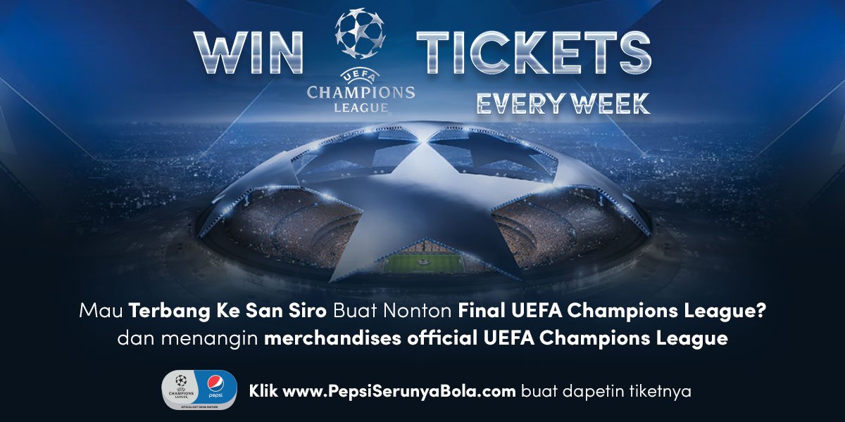 YennyCeline's tweet photo. Semoga dapet tiket final UEFA Champions League! Mau juga? Ikutan #SeruItuNontonBola https://t.co/3QP6iHWPBl https://t.co/PM7taZ34hf