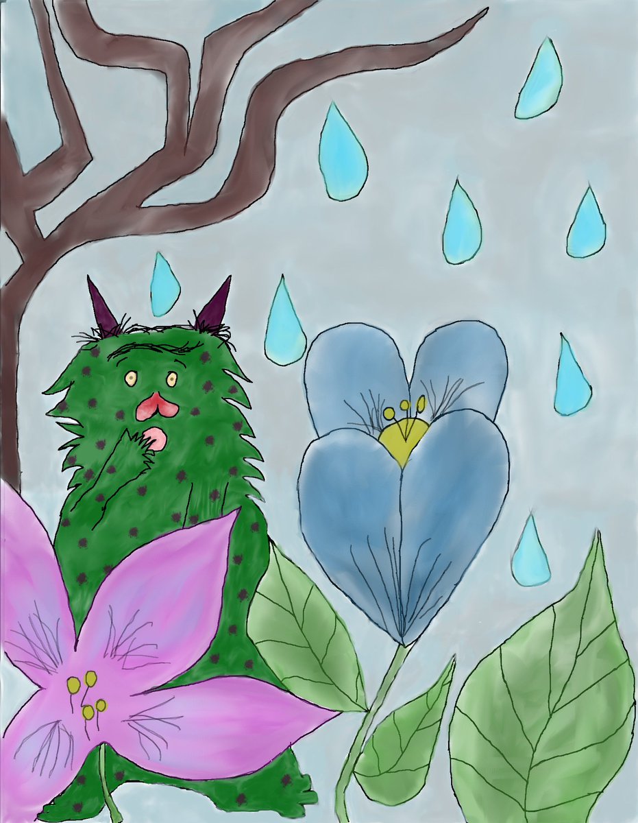 FancifulTickles's tweet photo. A tiny monster hides in a large garden #monster #garden #digitalart #doodle #preshy https://t.co/Qu3WPBWotw