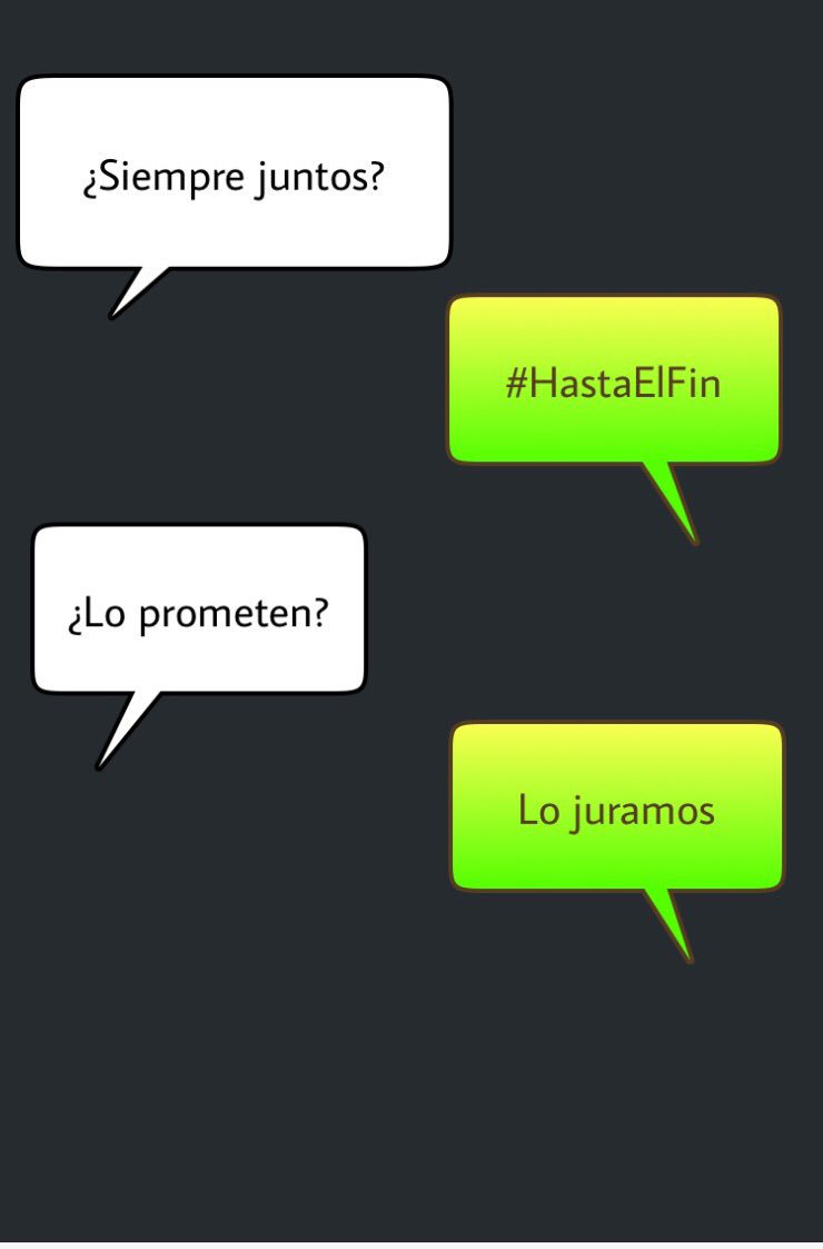 DylChiapas's tweet photo. @adriaandlf @JairCaab @JulianAndreT @AlexdelaBrena @kenjimusica no lo prometemos, lo juramos #HastaElFin https://t.co/zAlG1XrdtW