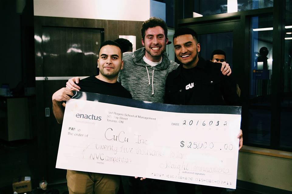 trsmtorontomet's tweet photo. Congrats to #TRSM grads Madlen Cumandra &amp; Kunal Arneja who won @EnactusRyerson's New Venture Competition last night! https://t.co/KhOgCcrMxV