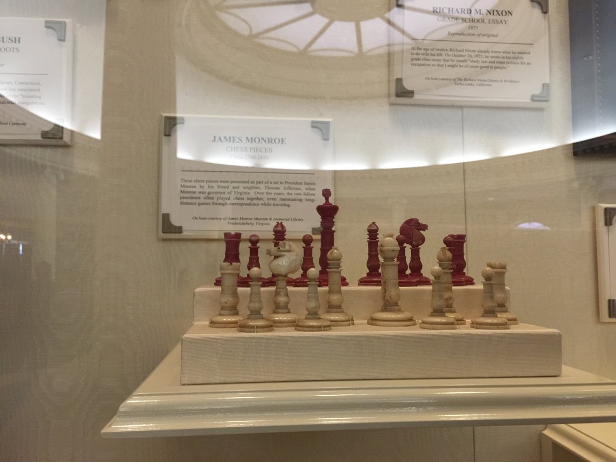 JMonroeMuseum's tweet photo. In DisneyWorld for spring break? See James Monroe's chess pieces in the Hall of Presidents. https://t.co/uoy4f2apXv