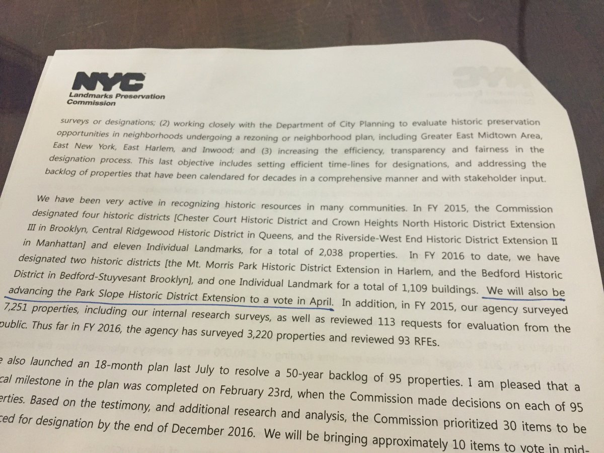 bradlander's tweet photo. .@NYCLandmarks Chair announces vote on North Park Slope Historic District extension in April https://t.co/83CMdgIDx8 https://t.co/RuvF9vvSym