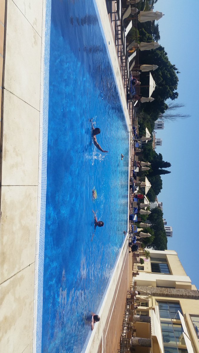 The heated pool at the Don Carlos had a great day ..