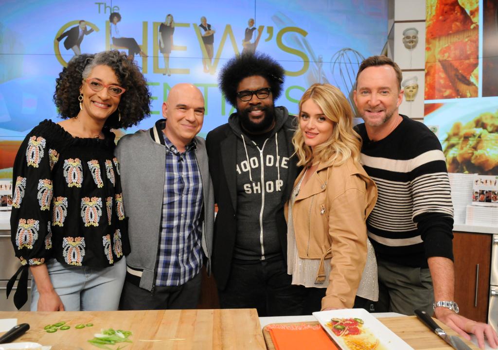 thechew's tweet photo. We're celebrating our new book to #TheChew's essential recipes, entertaining tips and fun with guest, @Questlove! https://t.co/Q3SuRRMSVD