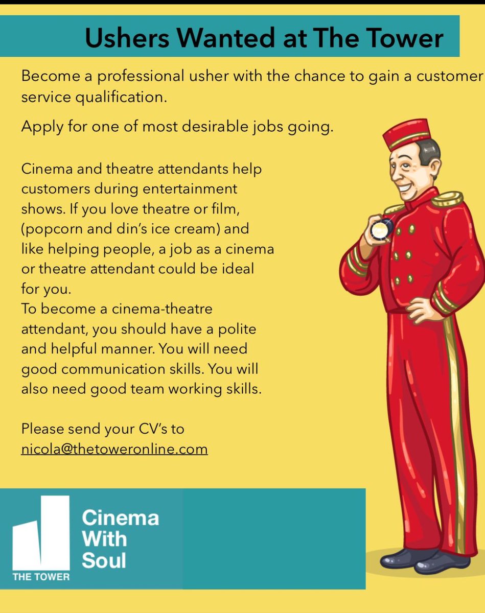 TheTowerHQ's tweet photo. @TheTowerHQ apply now#bestjobever https://t.co/Y4mfEUsNAj